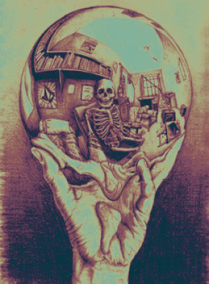 yourself,skull,reflection,volcom,you and only you