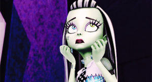 stressed,fear,monster high,frankie stein,stress,anxious,scared,worried,nervous,shake,anxiety,shaking,freaking out,paranoia,paranoid,shaky,shakey