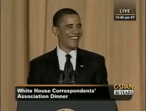 president barack obama,barack obama,laughing,laugh,obama,haha,president obama,white house correspondents dinner 2009