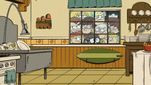restaurant,cleaning,animation,cartoon,nickelodeon,shocked,the loud house