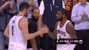 special handshake,love,fun,basketball,nba,swag,playoffs,handshake,cleveland cavaliers,cavs,nba playoffs,cavaliers,having fun,2017 nba playoffs,kyrie irving,kevin love,teammates,kyrie,eastern conference finals