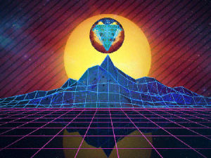3d,sunset,80s,retro,mountains,physcadelic,triangle,art,trippy,space,drugs,1980s,weed,c4d,colors,acid,lsd,neon,future,acid trip,pryamid