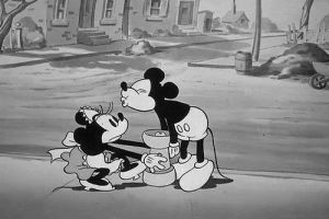 mickey mouse,minnie mouse,love,vintage,kiss,denied