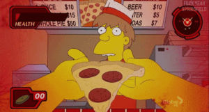 squeaky voiced teen,pizza,simpsons,nom,season 23,the food wife