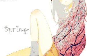 anime girl,winter,summer,fall,spring
