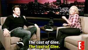 cory monteith,lady gaga,s,chelsea handler,cory,this interview was so funny and he was so on point,the cast of glee,im sorry the quality is poop