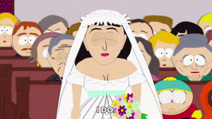 eric cartman,wedding,kenny mccormick,watching,bride
