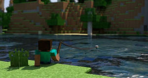 minecraft,video games,fish,fishing,peaceful,mobs