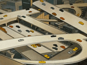 traffic,animation,film,disney,cartoons,cars,short film,donald duck,1961,automobile,1968,freeway,donald and the wheel