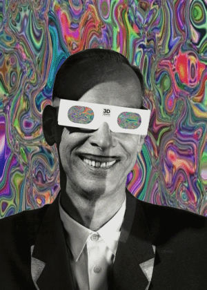 john waters,3d,trippy,psychedelic,glasses