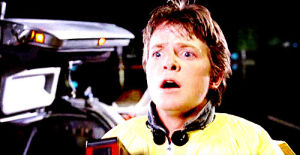 delorean,movies,scared,shocked,back to the future,holy shit,michael j fox