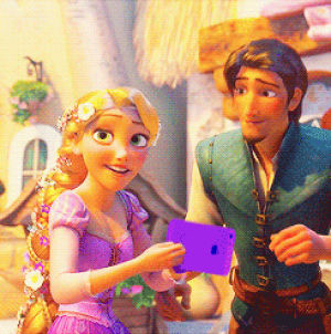 instagram,cute,rapunzel,tangled,tangled disney,disney tangled,boy and girl,movies,animation,disney,adorable,flynn rider,taking a picture,eugene fitzerebrt
