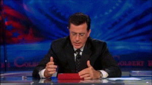 stephen colbert,no,frustrated,facepalm