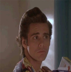 jim carrey,confused,ace ventura,watching,questioning,alarm,movies,comedy,mrw,saturday,funny movie