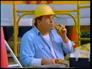 80s,construction worker,eye catching,lovey,commercial