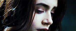 lily collins,movies,girl,winter,tears,the mortal instruments,sadness,long hair,clary fray,clary morgenstern