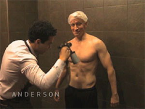 anderson cooper,shirtless,silver fox,hot,ac