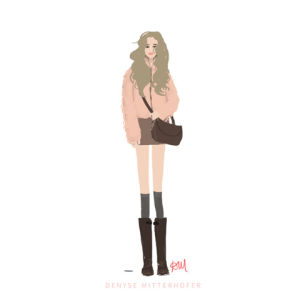 fashion,doodle,boots,cute,girl,hair,woman,style,blonde,wind,blogger,curls,denyse mitterhofer