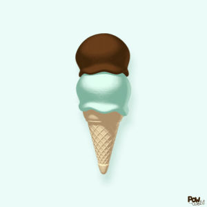 ice cream,cartoons comics,animation,artists on tumblr,food,design,summer,chocolate,yum,drip,mint