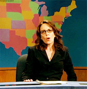 working,yes,victory,saturday night live,tina fey,screaming