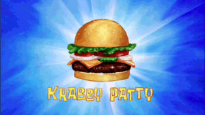 love,food,spongebob squarepants,want,krabby patty,want to try one