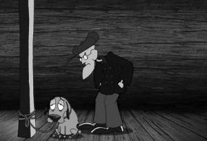 courage,courage the cowardly dog,eustace bagge,black and white,horror,scary