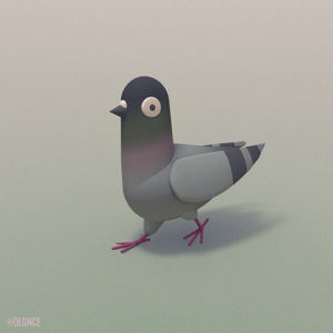 pigeon,c4d,3d animation,birdwatching,animation,cute,animal,bird,walk,birds,cinema 4d,nod,cg,strut,dlgnce,stuart wade,3d illustration