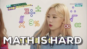 math,girls generation,taeyeon,snsd,thinking,weekly idol,kvariety,so hyuh shi dae