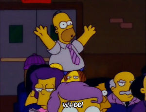 homer simpson,season 3,episode 8,clapping,bravo,audience,cheering,3x08