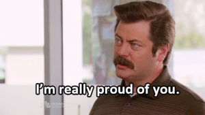 proud,ron swanson,parks and recreation,parks and rec,pride