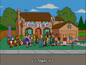 welcome home,14x07,homer simpson,party,episode 7,car,season 14,marching band,ty lawson