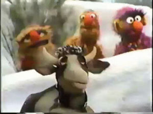 cow,muppet family christmas,christmas,80s,snow,winter,vhs,1987,snowing,a muppet family christmas,muppet