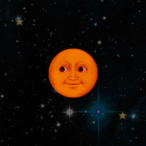 space,emoji,moon emoji,red moon