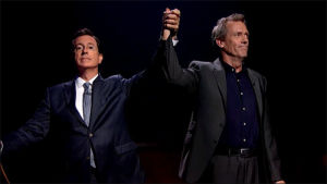 tv,television,stephen colbert,the colbert report,hugh laurie