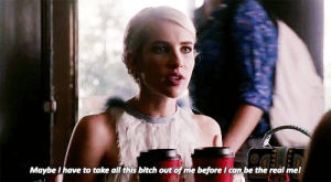 scream queens,screamqueensedit,chanel oberlin,same,screamqueens,surisebitch,this scene was so dark and hard to color,but what she said