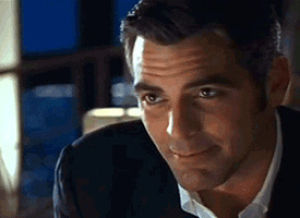 flirting,george clooney,smirk,couple,thriller,crime,out of sight