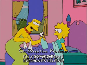 marge simpson,lisa simpson,episode 6,season 14,tired,lazy,14x06,determined,encouraging