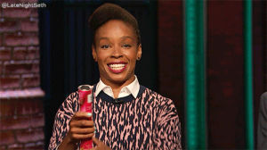 lol,confetti,funny,laughing,laugh,smiling,oops,seth meyers,laughter,lnsm,amber ruffin