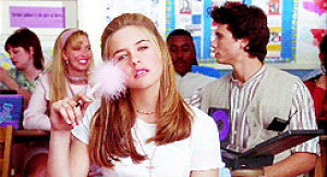alicia silverstone,90s,reactions,thinking,clueless,writing,cher,pen,writer,thoughtful,cheng chao an