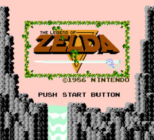 video game,nes,legend of zelda,title screen