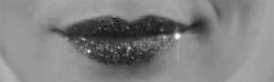 lips,black and white,glitter