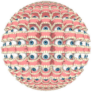 weird,transparent,eye,eyes,spin,teeth,sphere,artists on tumblr