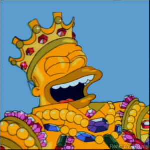 homer simpson,laughing,rich,jewels