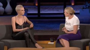 chelsea handler,high five,friends,cara delevingne,bff,high touch