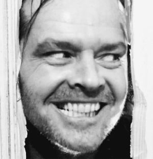 the shining,jack nicholson,heres johnny,movies,film,horror,hoppip,imt,stanley kubrick,stephen king,this has been done lots of times,but we needed a large
