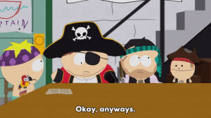 eric cartman,excited,butters stotch,pirate,ike broflovski,exclaiming