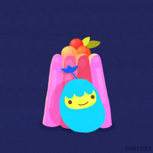molang,art,food,design,artists on tumblr,pink,sweet,photoshop,2d,hungry,eat,candy,dessert,cindy suen,jelly,frame by frame,neonmob