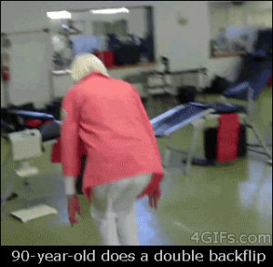 old,backflip,lady