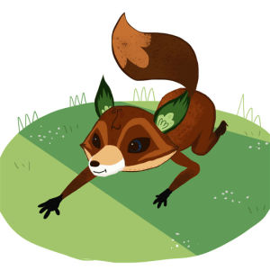 fox,cockroach,animation,cute,illustration