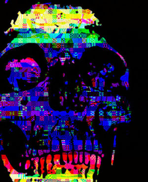 skull,universe,art,glitch,glitch art,bones,now,g1ft3d